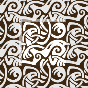 Viking Celtic Intertwinning Animal Muster Stoff