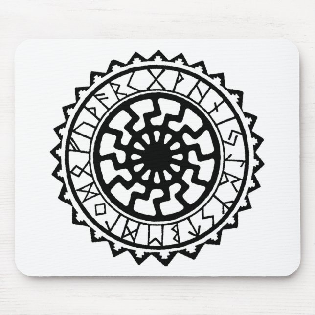 Viking Celtic Sun Rune Calendar Mousepad (Vorne)
