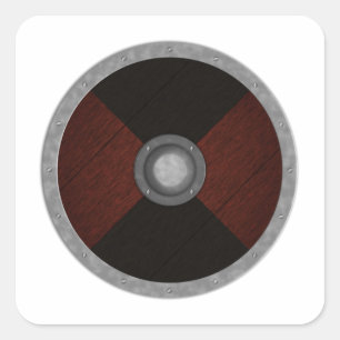 Viking Circle Shield Quadratischer Aufkleber