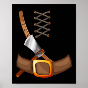 Viking Costume Halloween Trick oder Behandlung Ins Poster