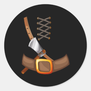 Viking Costume Halloween Trick oder Behandlung Ins Runder Aufkleber