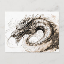 Viking Deity Sketch Pen Drawing Midgard snake