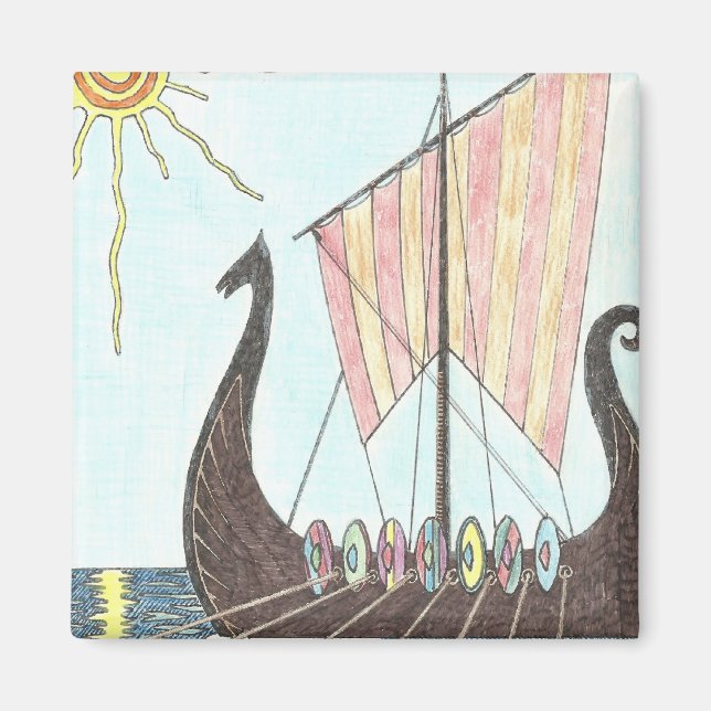 VIKING DRACHENBOOT Magnet (Vorne)