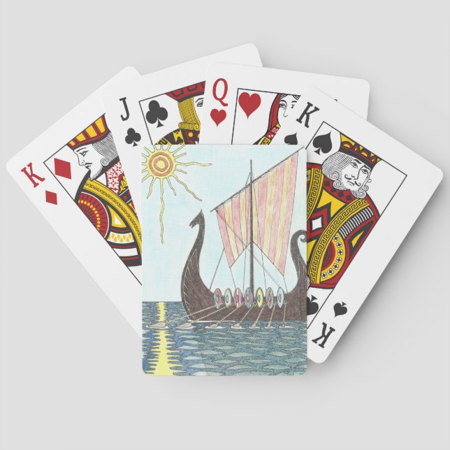 VIKING DRACHENBOOT Spielkarten (Rückseite)
