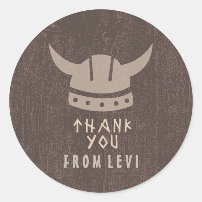 Viking & Dragon Dankeschön Aufkleber (Vorderseite)