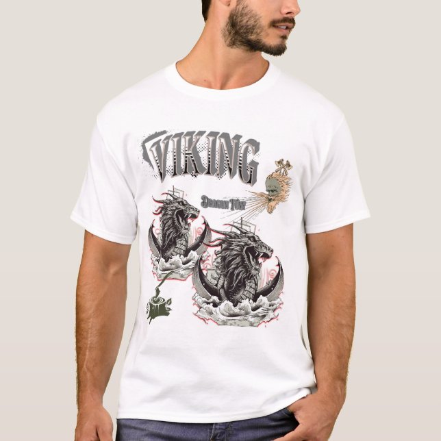 Viking Dragon Fury - Mythischer T - Shirt (Vorderseite)