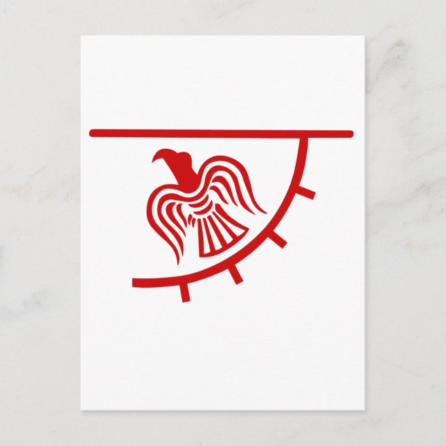 Viking Eagle Banner Postkarte (Vorderseite)