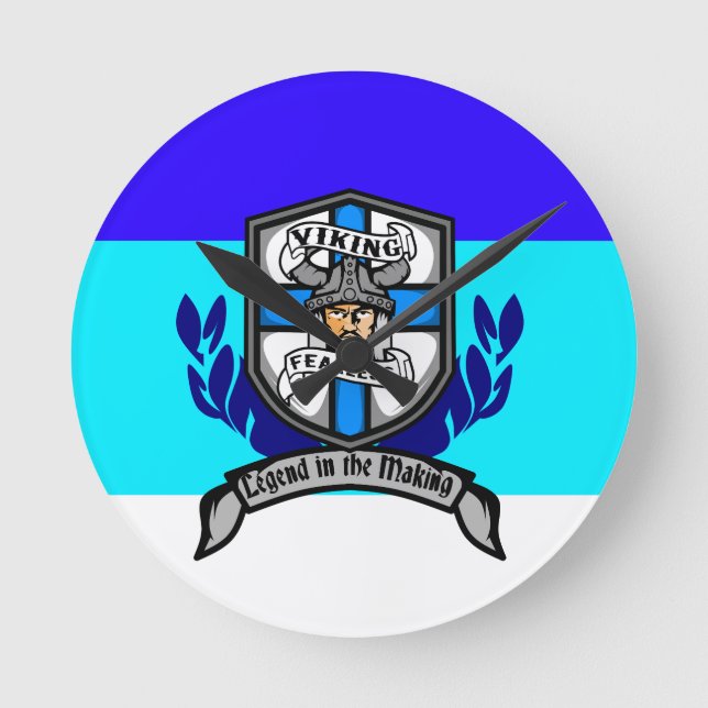 Viking Fearless - Wall Clock Runde Wanduhr (Vorderseite)