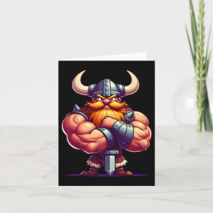 Viking Flex Muscles Fan Lover Bodybuilding Gym Karte