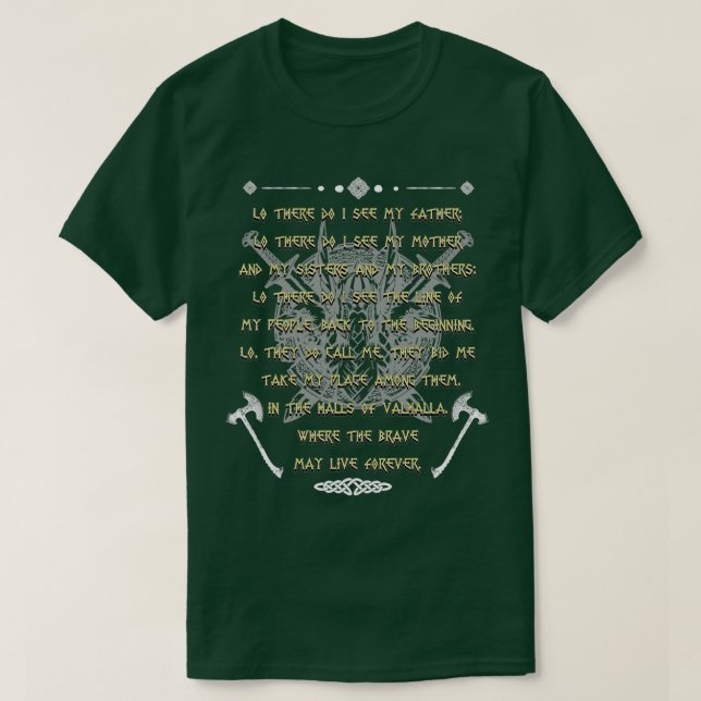 Viking Gebet vor dem Kampf Wikinger Krieger T-Shirt (Design vorne)