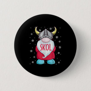 Viking Gnome Skol Christmas Norse Pajama Viking Me Button
