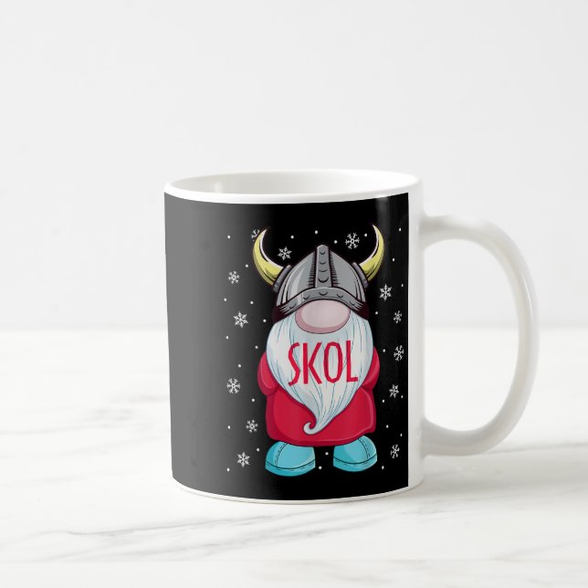 Viking Gnome Skol Christmas Norse Pajama Viking Me Kaffeetasse (Rechts)