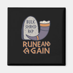 Viking Gym Rune und Fitness Sprichwort für Muskeln Magnet