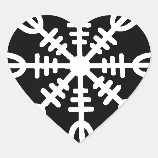 Viking Helm of Awe Herz-Aufkleber (Vorderseite)