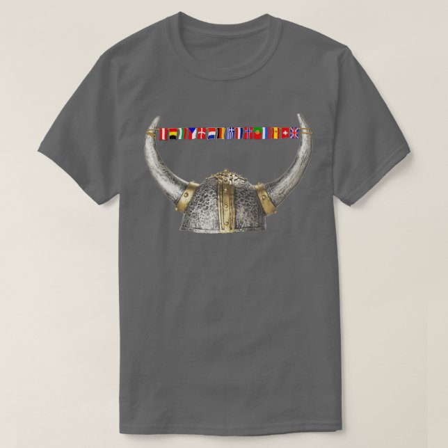 Viking Horned Helm T-Shirt (Design vorne)