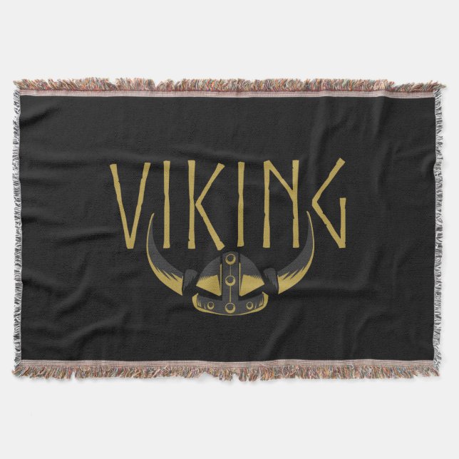 Viking Horned Helmet Blanket Decke (Vorderseite)
