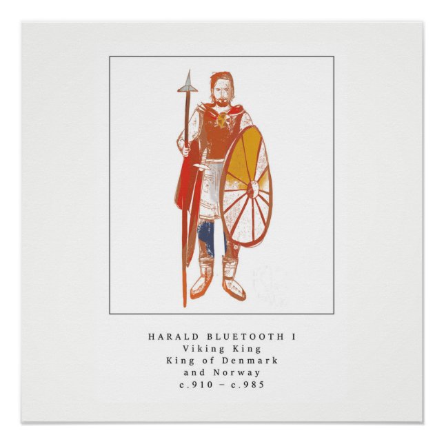 Viking King Harald Bluetooth Poster (Vorderseite)