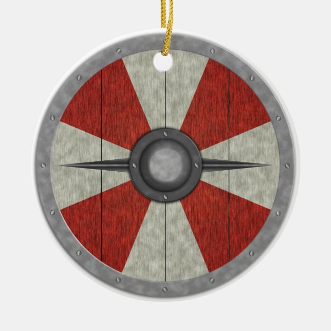 Viking-Kreis-Schild Keramik Ornament (Vorne)