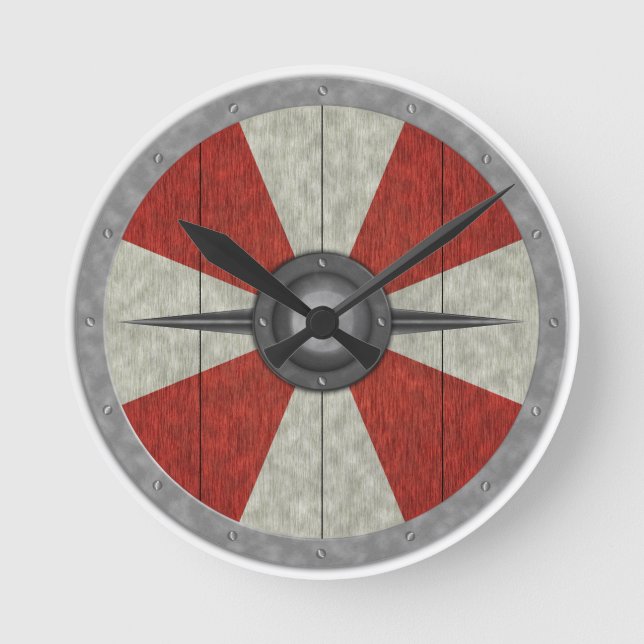 Viking-Kreis-Schild Runde Wanduhr (Vorderseite)