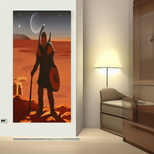 Viking Krieger auf Mars Art Poster