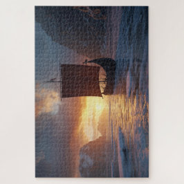Viking Longship Icy Fjord Jigsaw Puzzle
