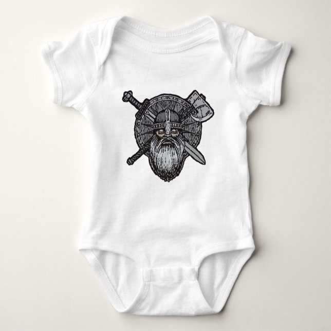 viking man germanic nordic nordic nordic nordic baby strampler (Vorderseite)