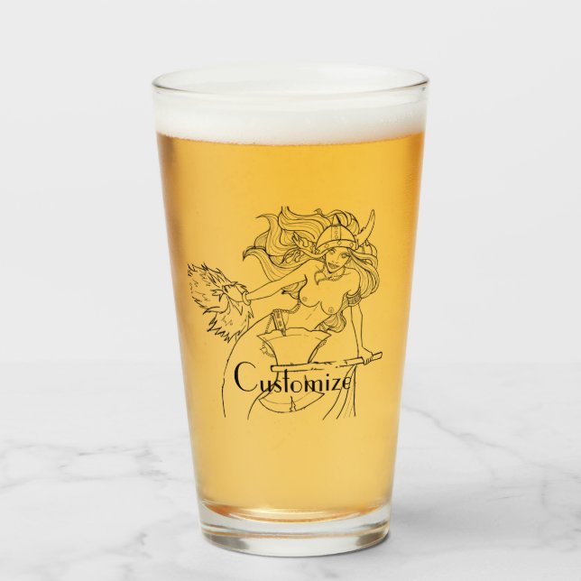 Viking Mermaid Warrior Thunder_Cove Glas (Vorne (Gefüllt))