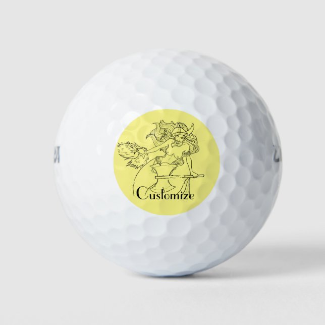Viking Mermaid Warrior Thunder_Cove Golfball (Vorderseite)