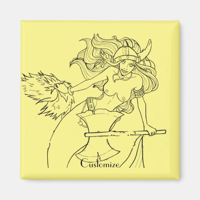 Viking Mermaid Warrior Thunder_Cove Magnet (Vorne)