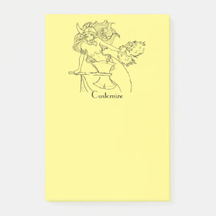 Viking Mermaid Warrior Thunder_Cove  Post-it Klebezettel