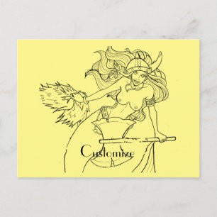 Viking Mermaid Warrior Thunder_Cove Postkarte