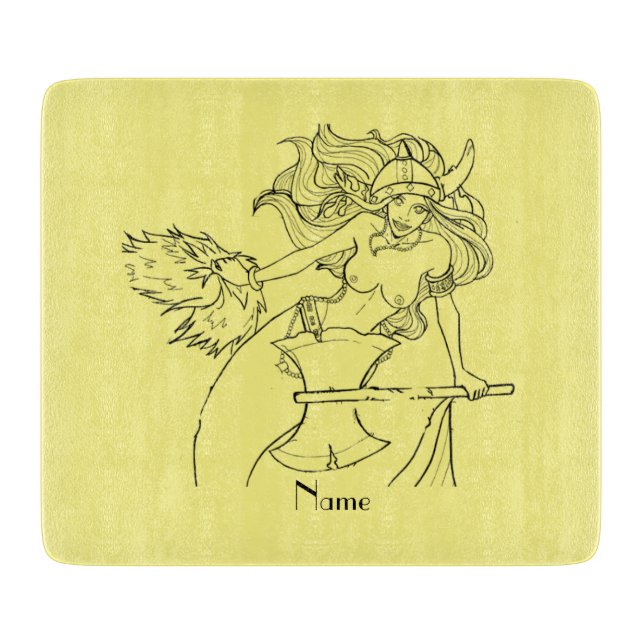 Viking Mermaid Warrior Thunder_Cove Schneidebrett (Vorderseite)