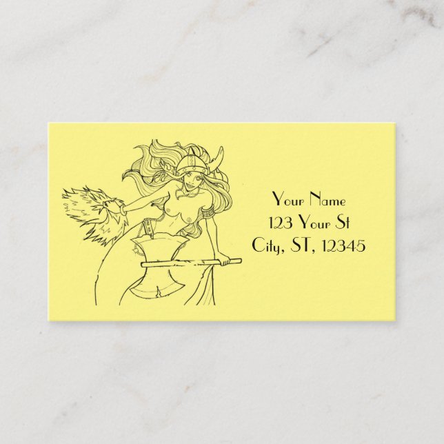 Viking Mermaid Warrior Thunder_Cove Visitenkarte (Vorderseite)