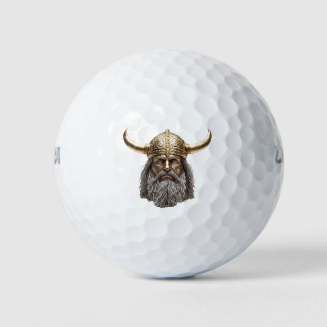 VIKING MIT GOLDEN HORNEY HELM GOLFBALL (Vorderseite)