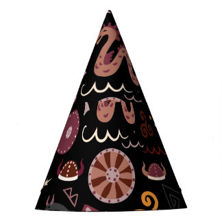 Viking: Nahtlos, grafisches Design. Partyhütchen