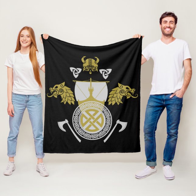 Viking Norsemen Fleecedecke (Beispiel)