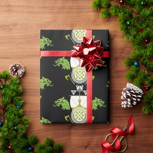 Viking Norsemen Geschenkpapier (Feiertagsgeschenk)
