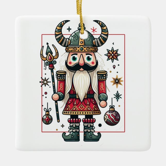 Viking Nutcracker Keramikornament (Vorderseite)