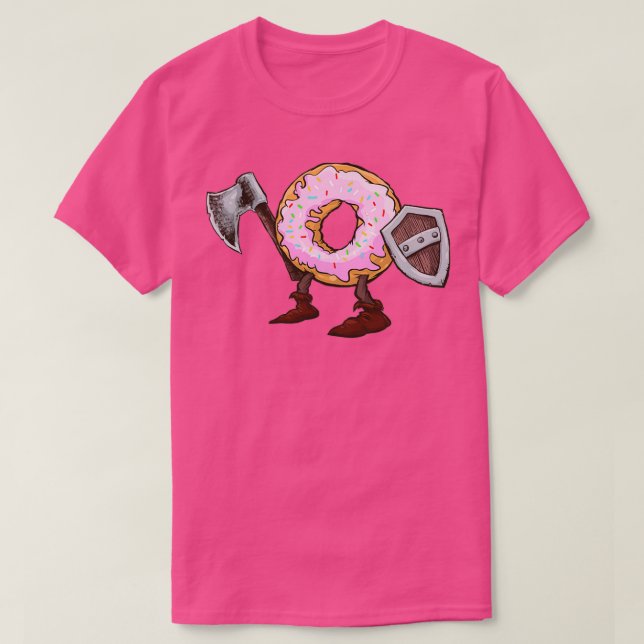 Viking Odins Doughnut Warrior T-Shirt (Design vorne)