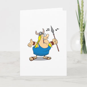 Viking Opera Singer Grußkarten Karte