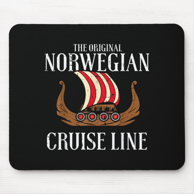 Viking Original Norwegian Cruise Line Funny Men Wo Mousepad (Vorne)