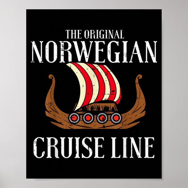 Viking Original Norwegian Cruise Line Funny Men Wo Poster (Vorne)