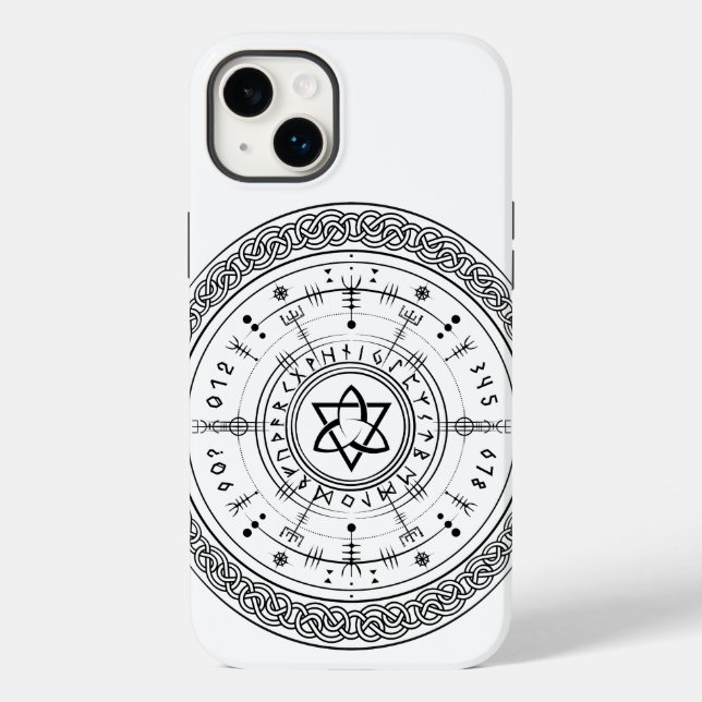 Viking Pagan Asatru Runenkompass, Vegvisir Runes Case-Mate iPhone Hülle (Rückseite)