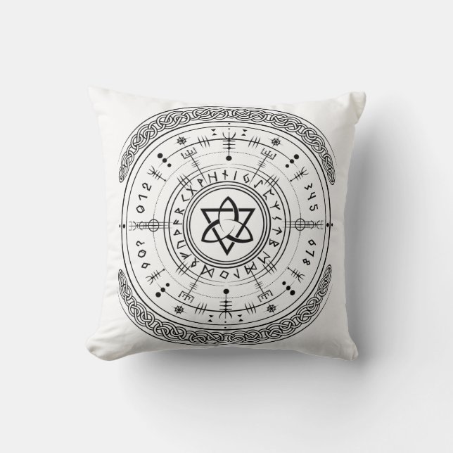 Viking Pagan Asatru Runenkompass, Vegvisir Runes Kissen