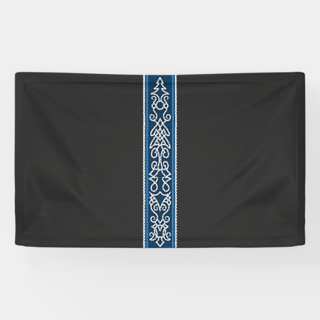 Viking Pattern Blau Banner (Horizontal)