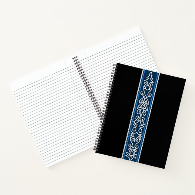 Viking Pattern Blau Notizbuch (Innenseite)