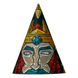 Viking Portrait Metallic Look Partyhütchen