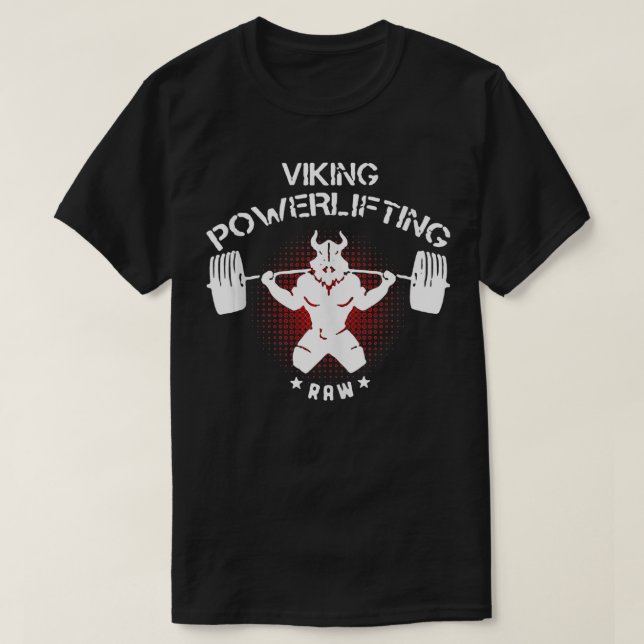 Viking Powerfting Rohe Fitness Gym Weightlift T-Shirt (Design vorne)