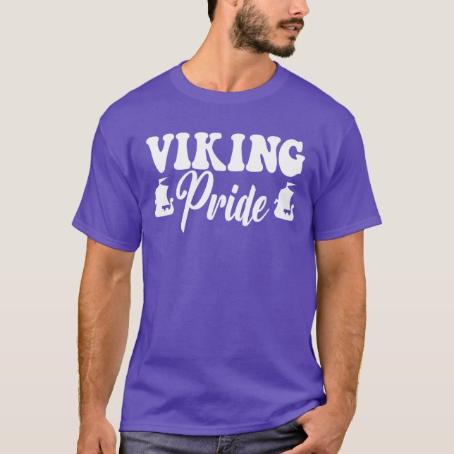 Viking Pride High School Vikings Sportteam T-Shirt (Vorderseite)