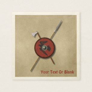 Viking-Raben-Schild und Waffen Serviette